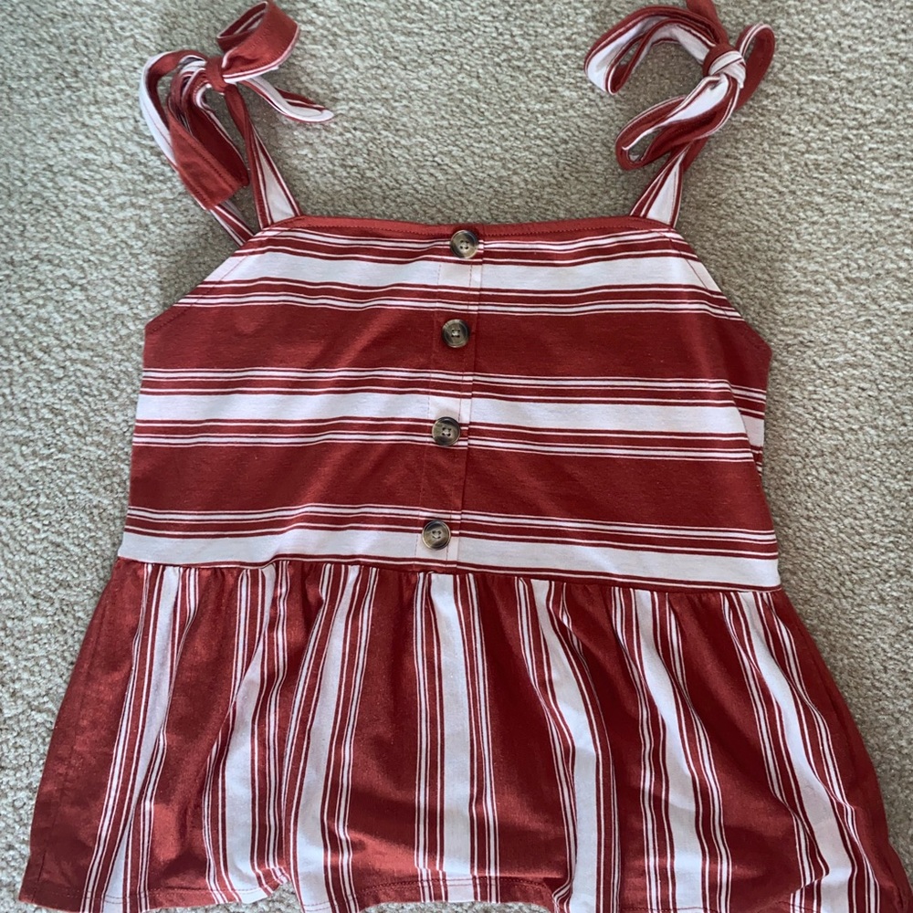 American Eagle Stripe Tie Tank